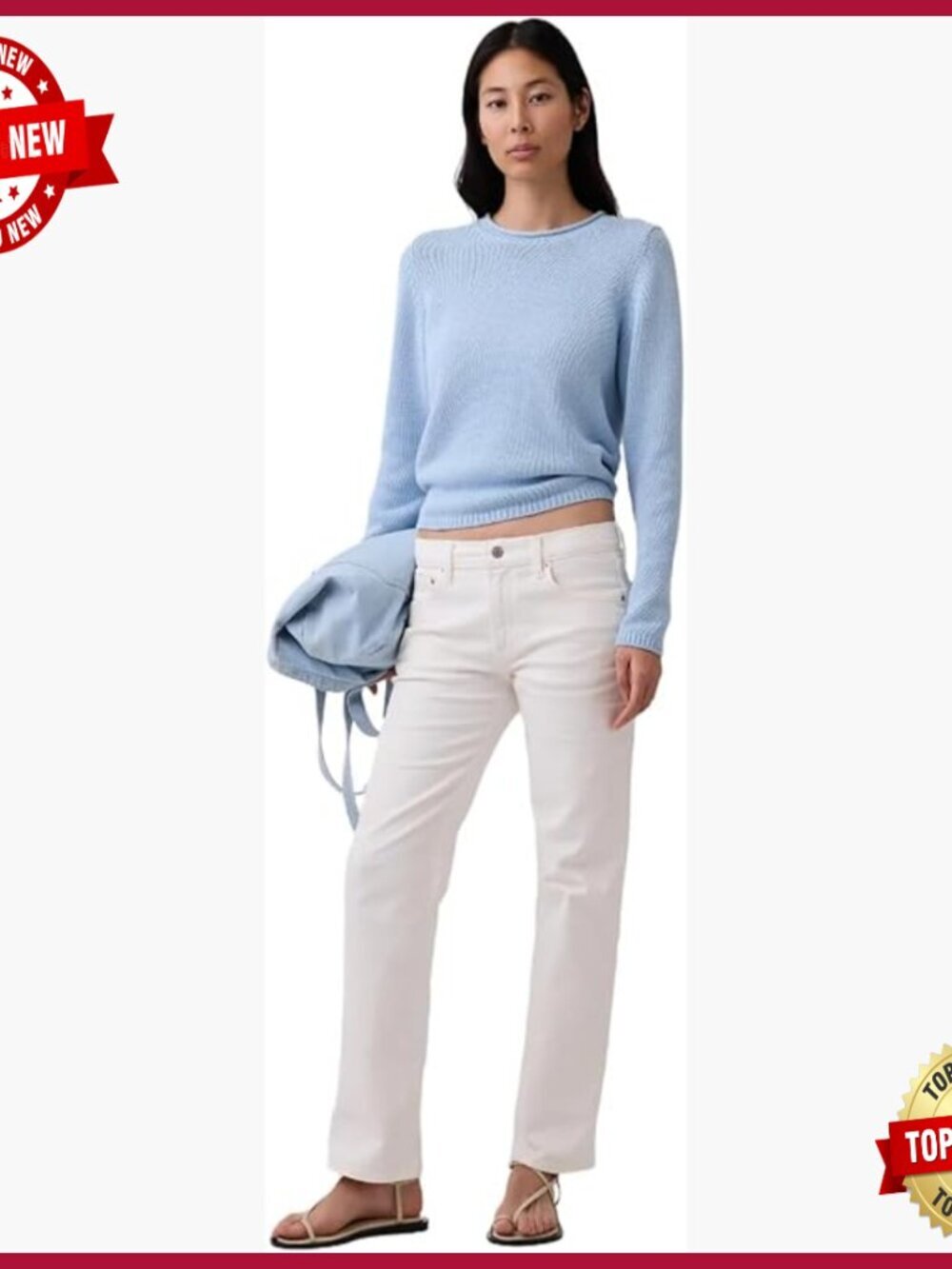 Relaxed Straight Leg Denim Jeans, Soft Durable Fabric, Machine Washable